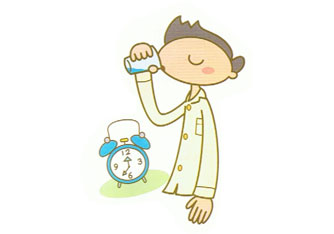 薬起きてすぐに少量の冷たい水を飲みましょう